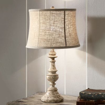 Distressed Farmhouse Accent Table Lamp