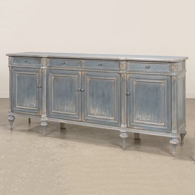 Distressed Finish Blue Pine Sideboard