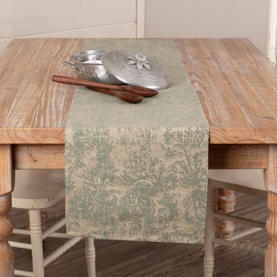 Distressed Pattern French Country Table Runner 72 inch