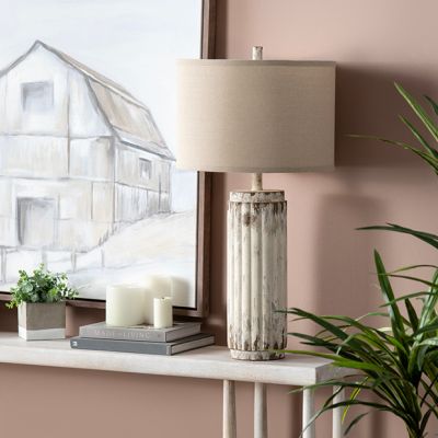 Distressed Tower Table Lamp