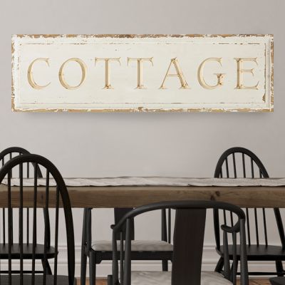 Distressed Wood Cottage Sign