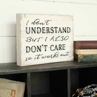 Don't Understand Tabletop Block Sign