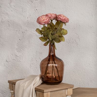 Dried Dusty Pink Rose Decorative Spray Set of 6