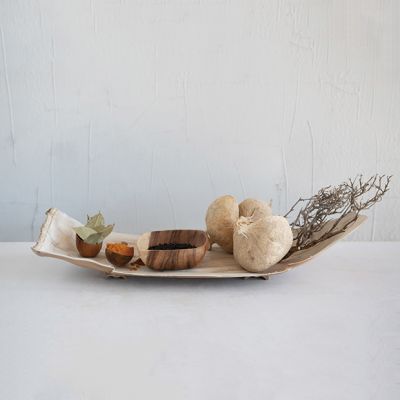 Dried Natural Palm Leaf Display Tray