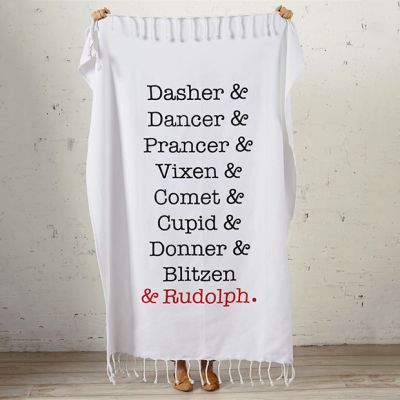 Reindeer Names Blanket