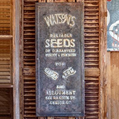 Vintage Inspired Seed Advertising Sign