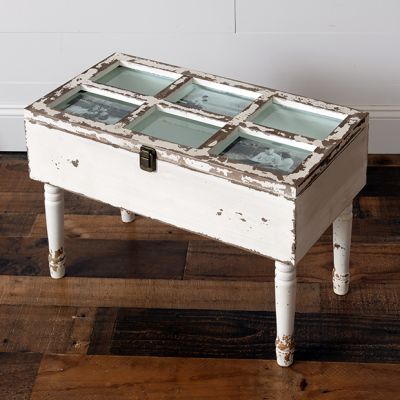Distressed Storage Chest Table