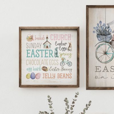 Easter Words Whitewash Wall Sign