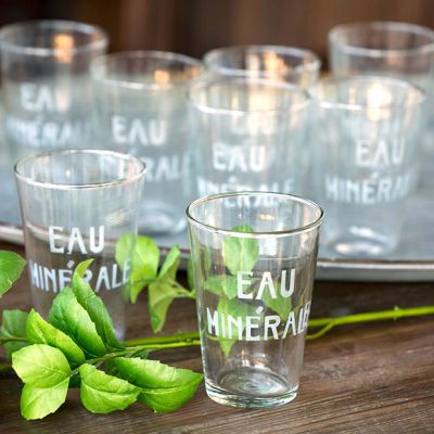 Eau Minerale Water Glasses Set of 8 