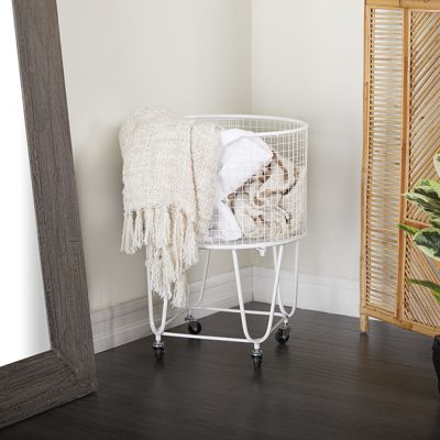 Chic Industrial Rolling Storage Basket