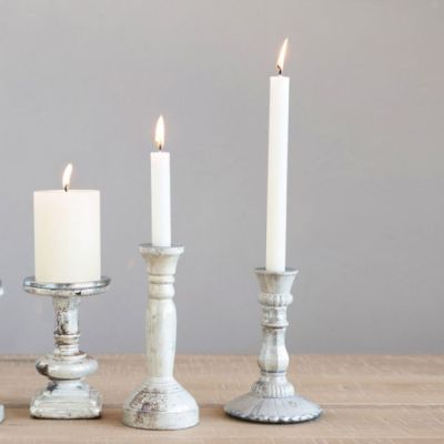 Elegant Glass Candle Holders One of Each
