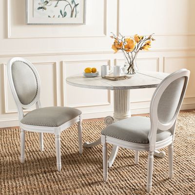 Elegant Linen Side Chair Set of 2
