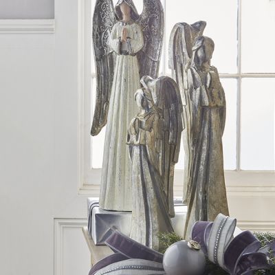 Elegant Praying Angel Statue Set of  2