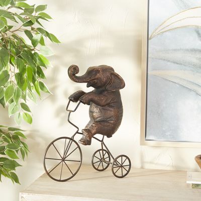 Elephant on Bike Sculpture