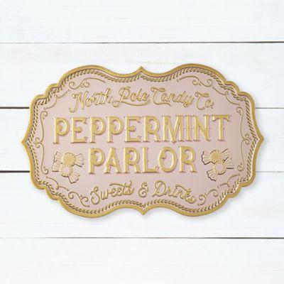 Embossed North Pole Candy Co Wall Sign