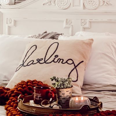 Embroidered Darling Pillow