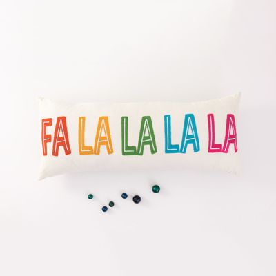 Embroidered Fa La La La La Accent Pillow