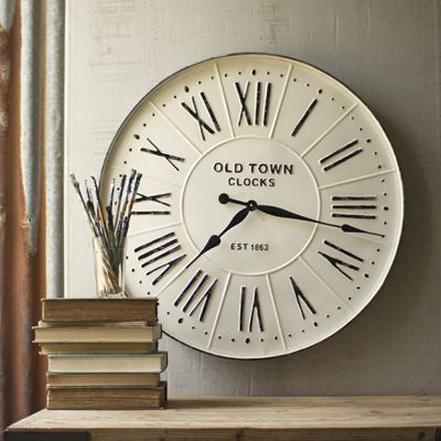 Enameled Old Town Wall Clock