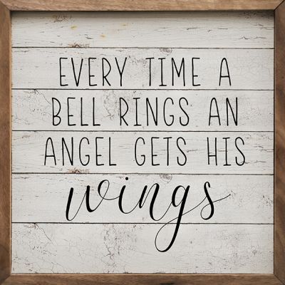 Every Time A Bell Rings Framed Rustic Wall Decor