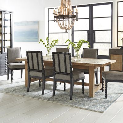 Extendable Trestle Base Dining Table