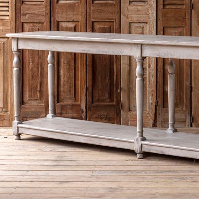 Extra Long Fir Wood Console Table