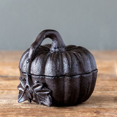 Cast Iron Pumpkin Trinket Box