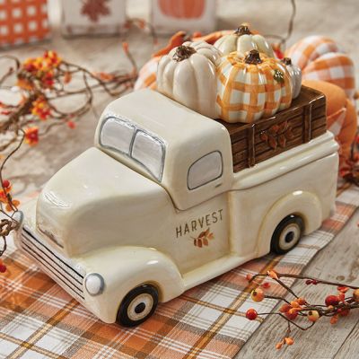 Fall Charms Pumpkin Farm Truck Cookie Jar