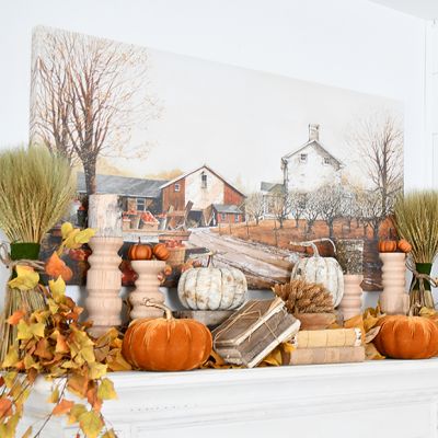 Fall On The Farm Wrapped Canvas Wall Art