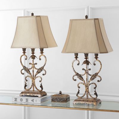 Fanciful Scrolls Elegant Table Lamp Set of 2