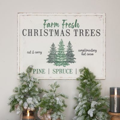 Farm Fresh Christmas Trees Metal Wall Sign