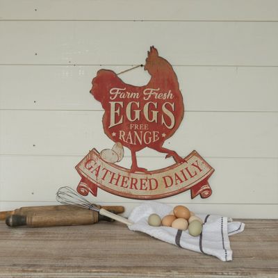Farm Fresh Eggs Chicken Wall Sign