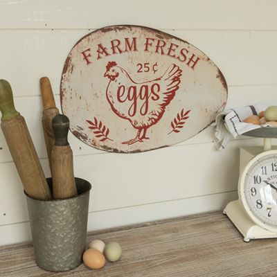 Farm Fresh Eggs Metal Sign