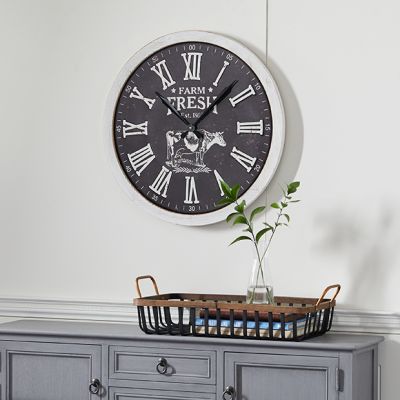 Farm Fresh Round Wall Clock