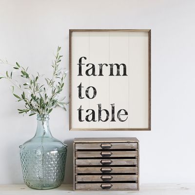 Farm To Table White Wall Art
