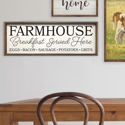 Farmhouse Breakfast White Wall Sign