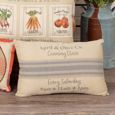 Farmhouse Canning Class Cotton Accent Pillow