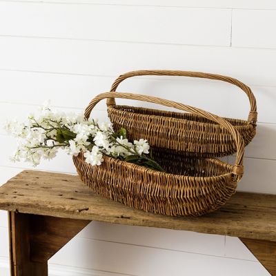 Farmhouse Oval Nesting Basket Set of 2