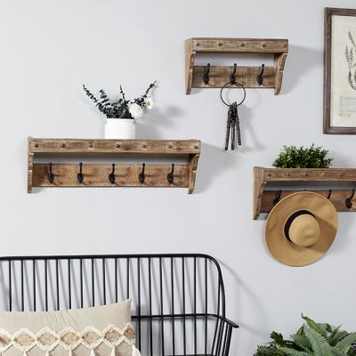 Farmhouse Wall Hook Rack Collection Set of 3