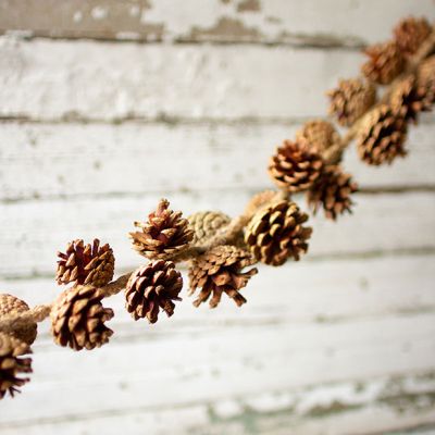 Faux Pinecone Rope Garland Set of 2