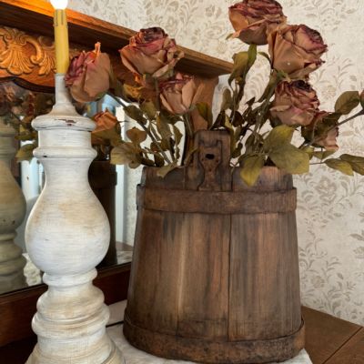Faux Preserved Dusty Rose Stem Set of 6