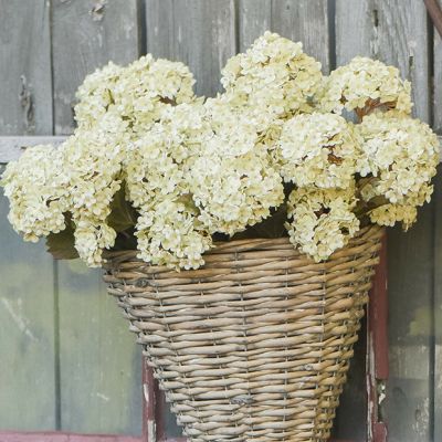 Faux Snowball Hydrangea Spray