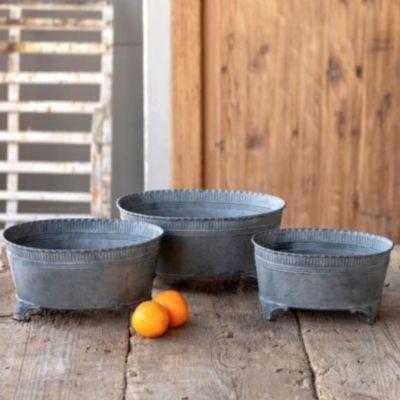 Tinwork Farmhouse Containers Set of 3