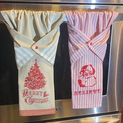 Festive Farmhouse Christmas Kitchen Towel Set of 2