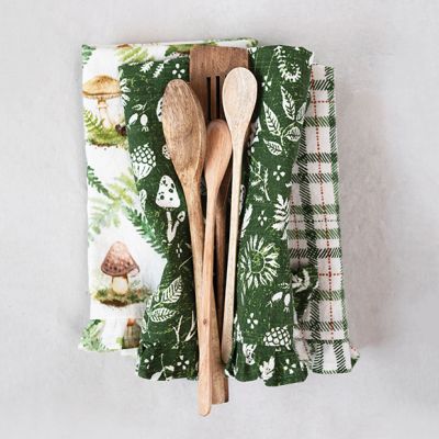 Festive Farmhouse Slub Tea Towels Set of 3