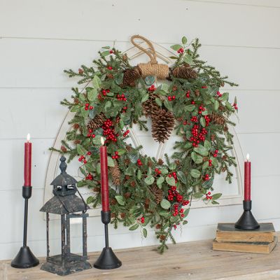 Festive Holiday Hanging Wreath