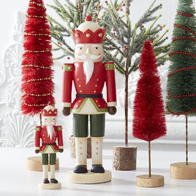 Festive Holiday Soldier Figure Set of 2