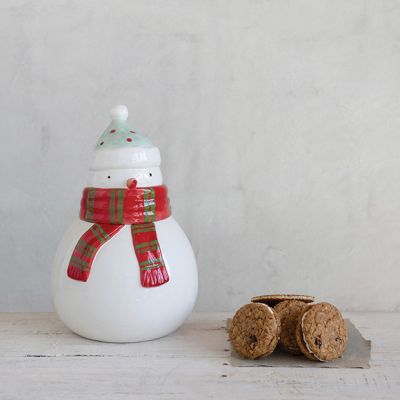 Festive Snowman Holiday Cookie Jar