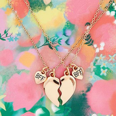 Floral Heart BFF Necklace