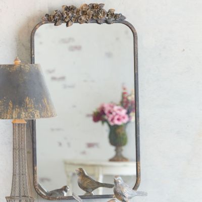 Floral Metal Mirror