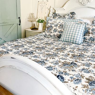 Floral With Ruffle Coverlet